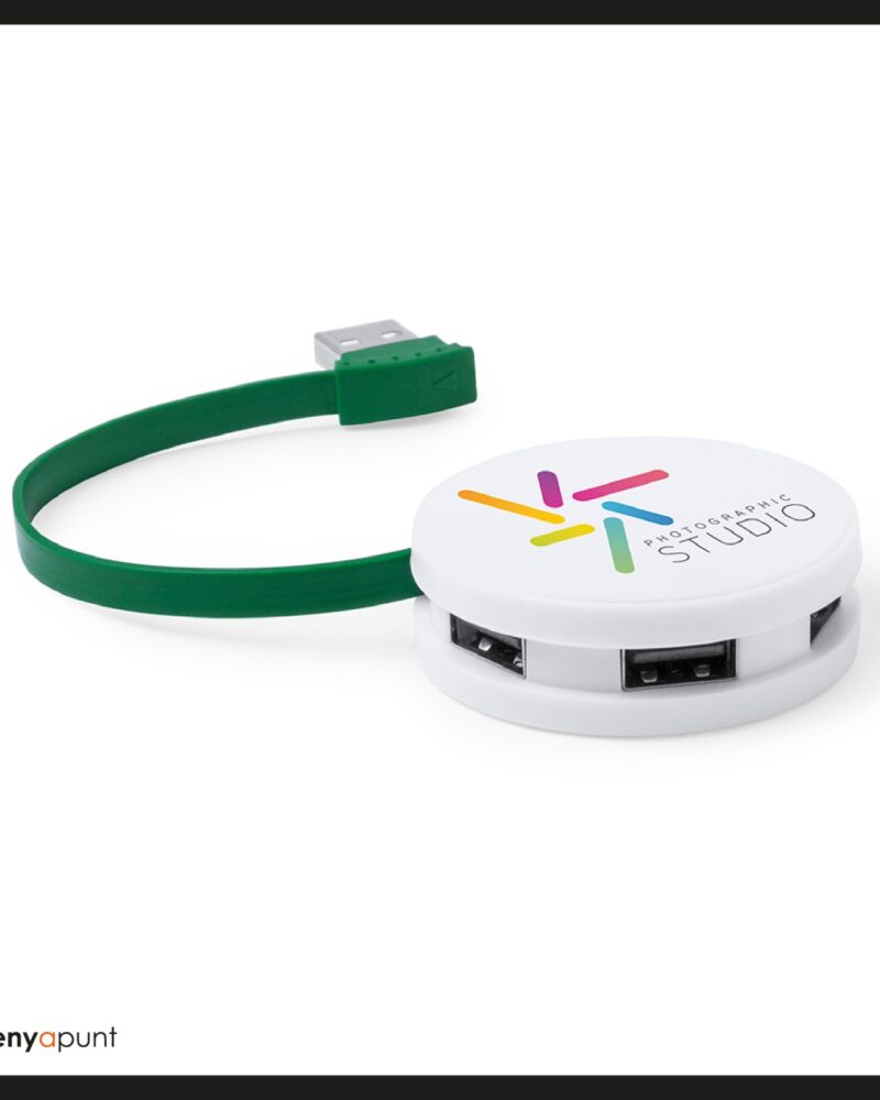 Hub USB rodó personalitzat amb el logotip d'un estudi de fotografia